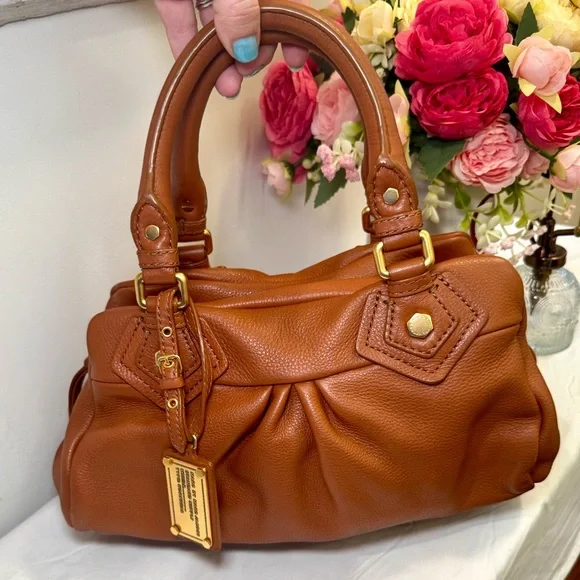 🐻Marc Jacobs Brown Leather Hobo Top Handle Bag🐻 - Picture 2 of 15